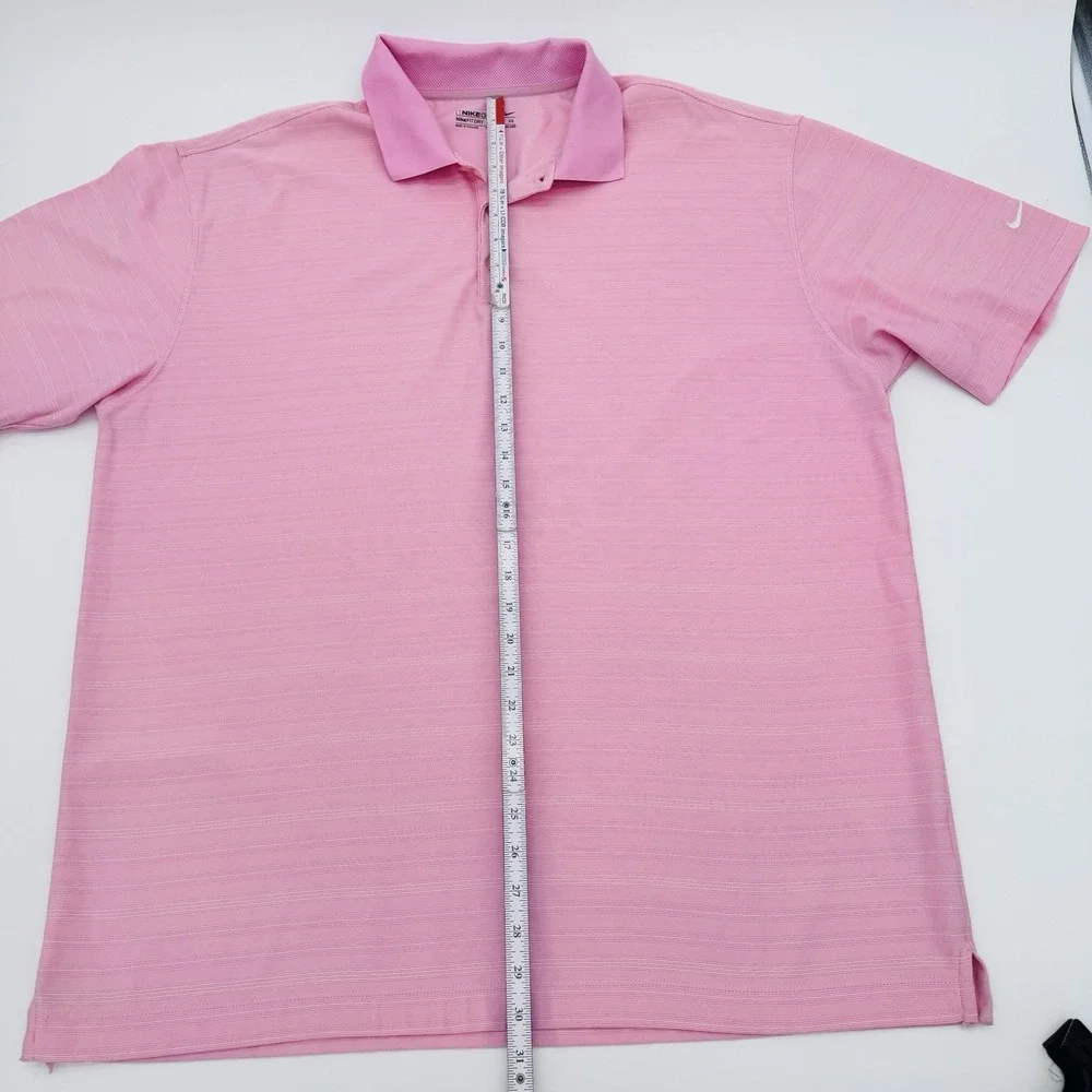 Nike Golf Fit Dry Men's Pink Size‎ XL Polo Shirt Short Sleeve Swoosh Logo - Picture 9 of 9